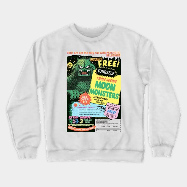 DWELLINGS - Moon Monsters Crewneck Sweatshirt by jaystephens